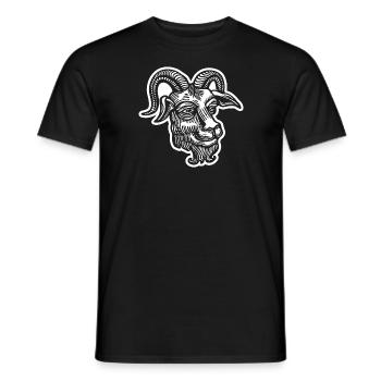 Steinbock Ziege - Männer T-Shirt - Schwarz - Vorne - AI Model Male 178 light (178cm)