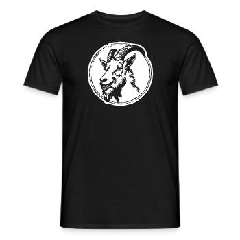 Ziege Steinbock Ziegenbock - Männer T-Shirt - Schwarz - Vorne - AI Model Male 178 light (178cm)