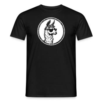 Lama - Männer T-Shirt - Schwarz - Vorne - AI Model Male 178 light (178cm)