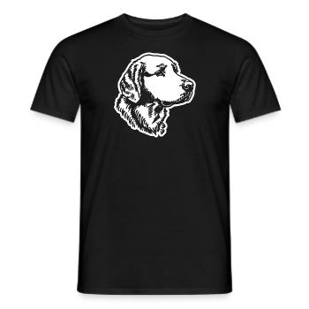 Golden Retriever Dog Dogs - Men's T-Shirt - black - Front - AI Model Male 178 light (178cm)
