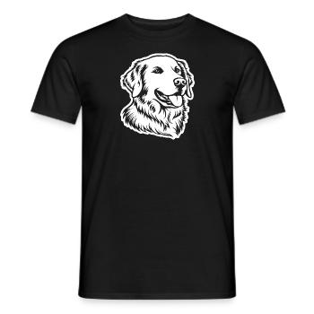 Golden Retriever Dog Dogs - Men's T-Shirt - black - Front - AI Model Male 178 light (178cm)