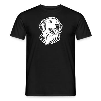 Golden Retriever Dog Dogs - Men's T-Shirt - black - Front - AI Model Male 178 light (178cm)