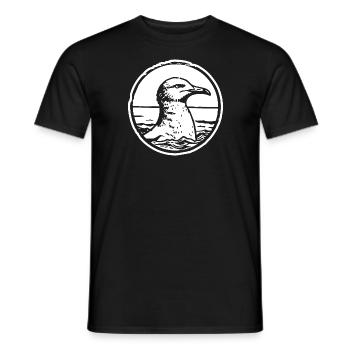 Mouette - T-shirt homme - noir - Devant - AI Model Male 178 light (178cm)