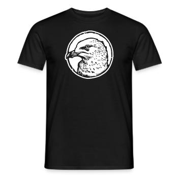 Mouette - T-shirt homme - noir - Devant - AI Model Male 178 light (178cm)
