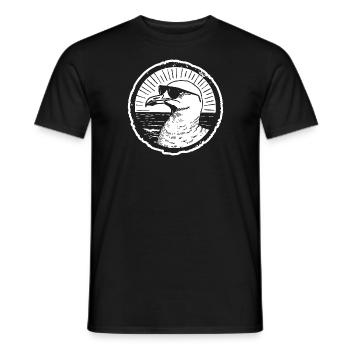 Mouette - T-shirt homme - noir - Devant - AI Model Male 178 light (178cm)
