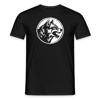 Wolf - Männer T-Shirt - Schwarz - Vorne - AI Model Male 178 light (178cm)