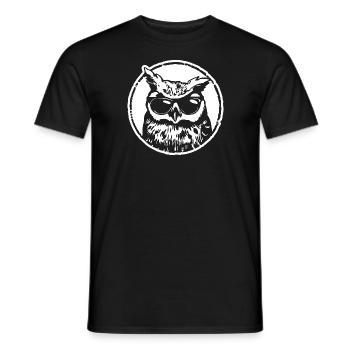 Owl - Men's T-Shirt - black - Front - AI Model Male 178 light (178cm)