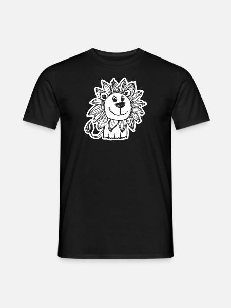 Löwe Löwenkopf - Männer T-Shirt - Schwarz