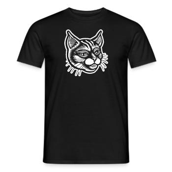 Cat Cats Cat Face - Men's T-Shirt - black - Front - AI Model Male 178 light (178cm)