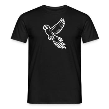 Parrot Bird - Men's T-Shirt - black - Front - AI Model Male 178 light (178cm)
