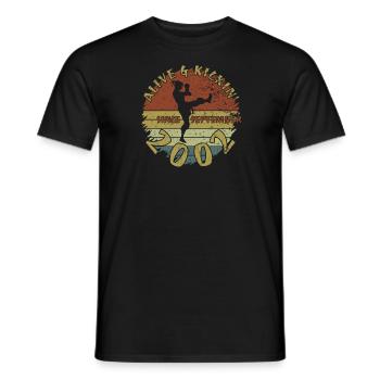 22nd birthday Alive and kickin since 09/2002 - Men's T-Shirt - black - Front - AI Model Male 178 light (178cm)