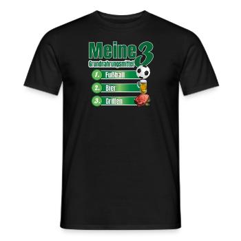 Fußball-Leidenschaft pur - Herzblut-Fan - Männer T-Shirt - Schwarz - Vorne - AI Model Male 178 light (178cm)