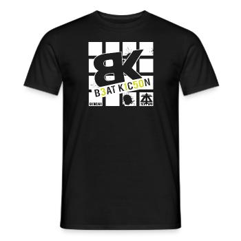 White BK Wear - Männer T-Shirt - Schwarz - Vorne - AI Model Male 178 light (178cm)