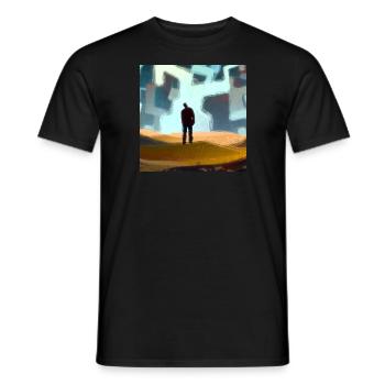Die Suche - Männer T-Shirt - Schwarz - Vorne - AI Model Male 178 light (178cm)