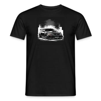 JDM Sportcar tuning Driftcar Voiture Cadeau PS - T-shirt homme - noir - Devant - AI Model Male 178 light (178cm)