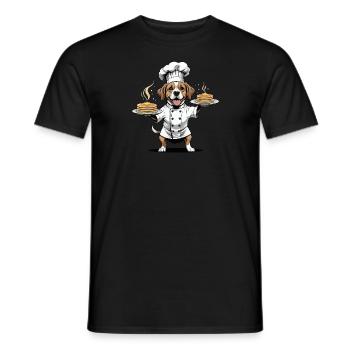 Dog Chef Dog Lovers Gift PaneCake - T-shirt homme - noir - Devant - AI Model Male 178 light (178cm)