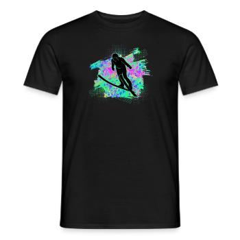 Saut à ski - T-shirt homme - noir - Devant - AI Model Male 178 light (178cm)