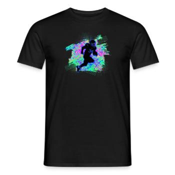 American football - Men's T-Shirt - black - Front - AI Model Male 178 light (178cm)