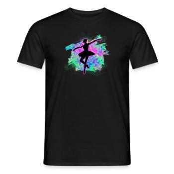 Dance - Men's T-Shirt - black - Front - AI Model Male 178 light (178cm)