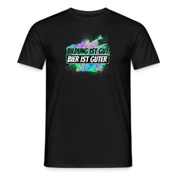 Bier - Männer T-Shirt - Schwarz - Vorne - AI Model Male 178 light (178cm)
