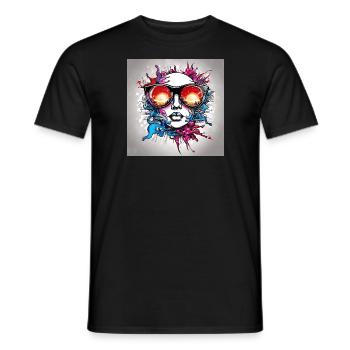 Verliebte Sonne in Blau - Männer T-Shirt - Schwarz - Vorne - AI Model Male 178 light (178cm)