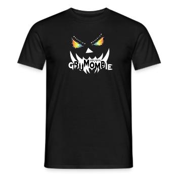 GRUMOMBIE Weiss - Grusel Monster Zombie - Männer T-Shirt - Schwarz - Vorne - AI Model Male 178 light (178cm)
