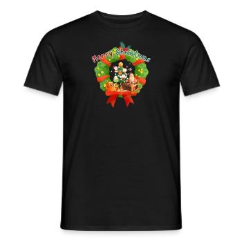 Merry Christmas1 - Männer T-Shirt - Schwarz - Vorne - AI Model Male 178 light (178cm)