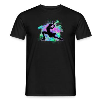 Eislaufen - Männer T-Shirt - Schwarz - Vorne - AI Model Male 178 light (178cm)