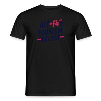 ALT F4 PROBLEM SOLVED - Männer T-Shirt - Schwarz - Vorne - AI Model Male 178 light (178cm)