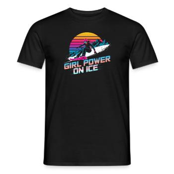 Weibliche Power-Snowboarderin - Männer T-Shirt - Schwarz - Vorne - AI Model Male 178 light (178cm)