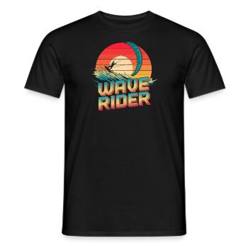 Wellenreiter Kitesurfen Design - Männer T-Shirt - Schwarz - Vorne - AI Model Male 178 light (178cm)