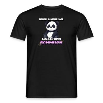 lustige Augenringe Panda Spruch Geschenkidee - Männer T-Shirt - Schwarz - Vorne - AI Model Male 178 light (178cm)