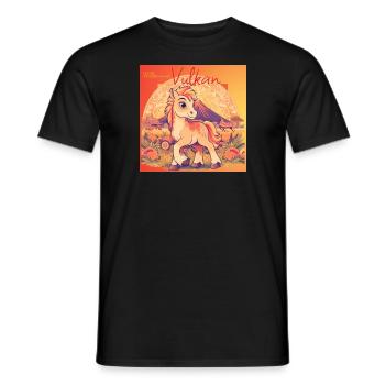 Vulkan ist da ! - Männer T-Shirt - Schwarz - Vorne - AI Model Male 178 light (178cm)