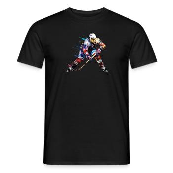 Hockey Player Sport Game Champion Competition - Men's T-Shirt - black - Front - AI Model Male 178 light (178cm)