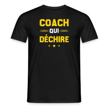 Coach Who - Men's T-Shirt - black - Front - AI Model Male 178 light (178cm)