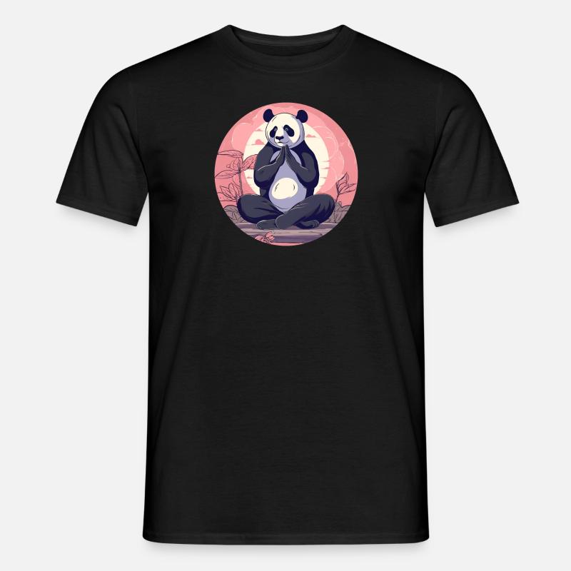 Ein Zen-Panda - Männer T-Shirt - Schwarz