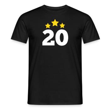 20 Jahre Stern - Geschenk zum 20-jährigen Jubiläum - Männer T-Shirt - Schwarz - Vorne - AI Model Male 178 light (178cm)