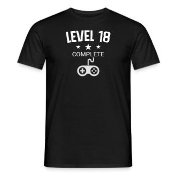 19th Anniversary Level 18 Complete born in 2000 - Men's T-Shirt - black - Front - AI Model Male 178 light (178cm)
