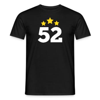 52 Years Star - 52nd Anniversary Gift - Men's T-Shirt - black - Front - AI Model Male 178 light (178cm)