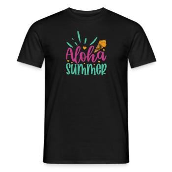 Aloha Summer - Men's T-Shirt - black - Front - AI Model Male 178 light (178cm)