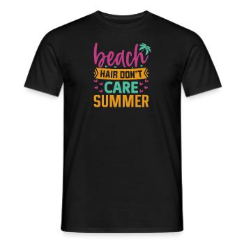 Cheveux de plage Dont Care Summer - T-shirt homme - noir - Devant - AI Model Male 178 light (178cm)