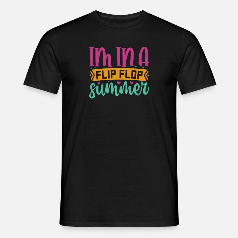 Im In A Flip Flop Sommer - Männer T-Shirt - Schwarz
