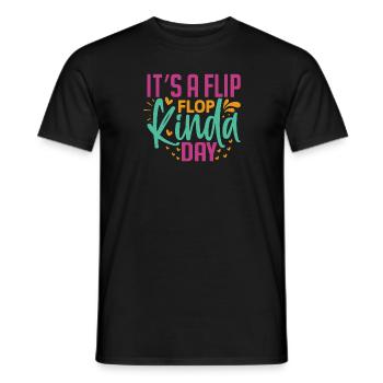 Es ist ein Flip-Flop-Tag - Männer T-Shirt - Schwarz - Vorne - AI Model Male 178 light (178cm)