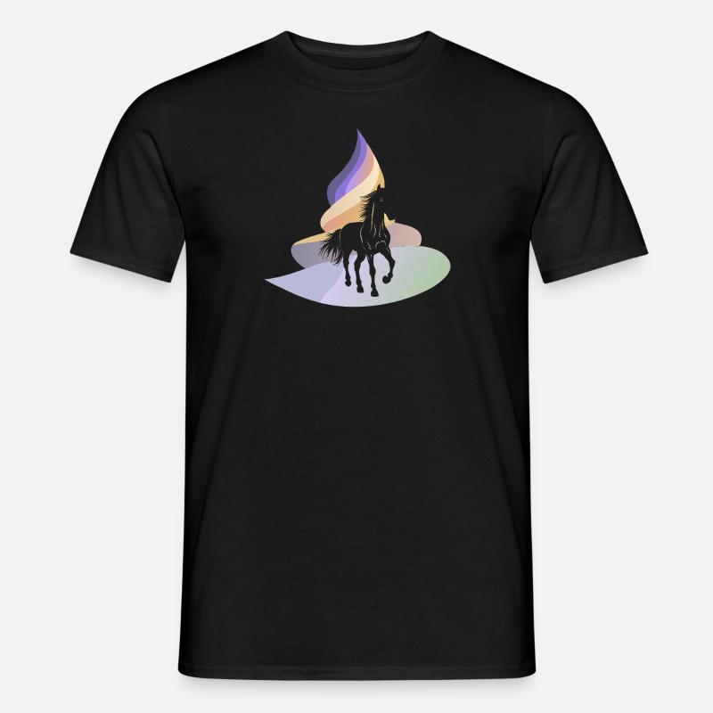 Pferde Pferd Hufe - Männer T-Shirt - Schwarz