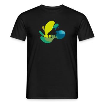 Instrument Piano - T-shirt homme - noir - Devant - AI Model Male 178 light (178cm)