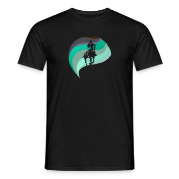 Dressage Horse Dressage Rider Riding Club - Men's T-Shirt - black - Front - AI Model Male 178 light (178cm)