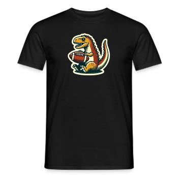 Football Dino - T-shirt homme - noir - Devant - AI Model Male 178 light (178cm)