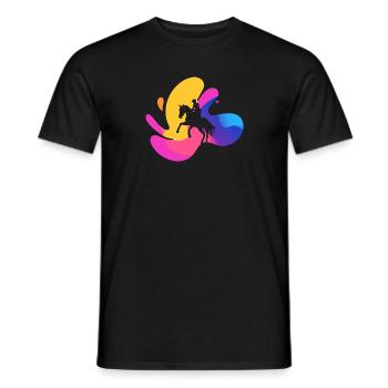 Dressage Horse Riding Club Rider - Men's T-Shirt - black - Front - AI Model Male 178 light (178cm)