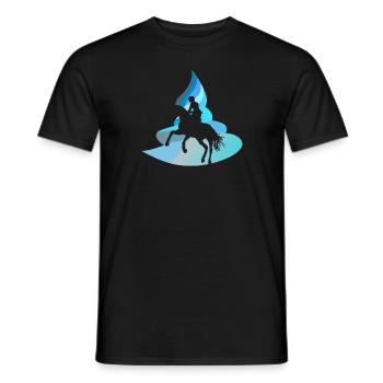 Cheval de dressage cavalier de dressage - T-shirt homme - noir - Devant - AI Model Male 178 light (178cm)