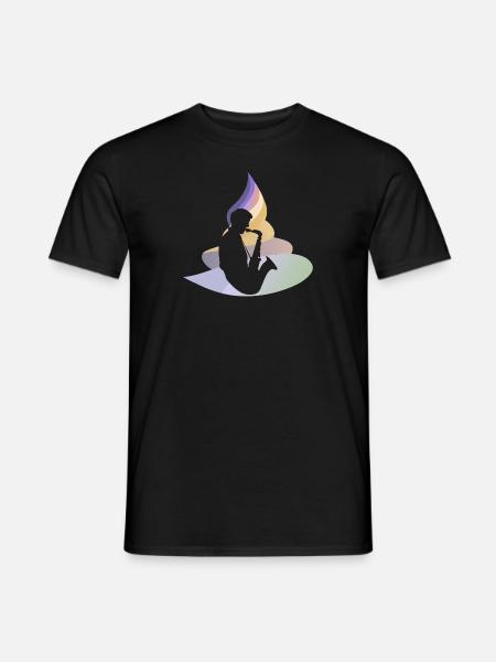 Saxophonist Blasmusik - Männer T-Shirt - Schwarz